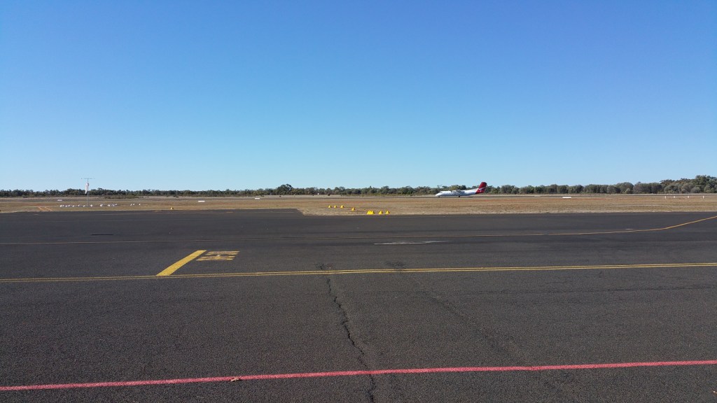 Jo's plane into Charleville