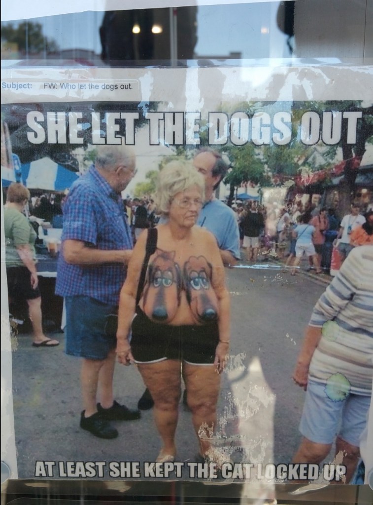 A sign in a Charleville shop window