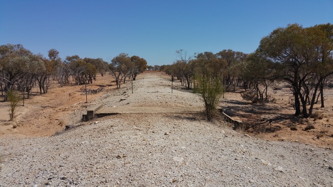 Part of the original railway line west of Winton - originally built around 1914.