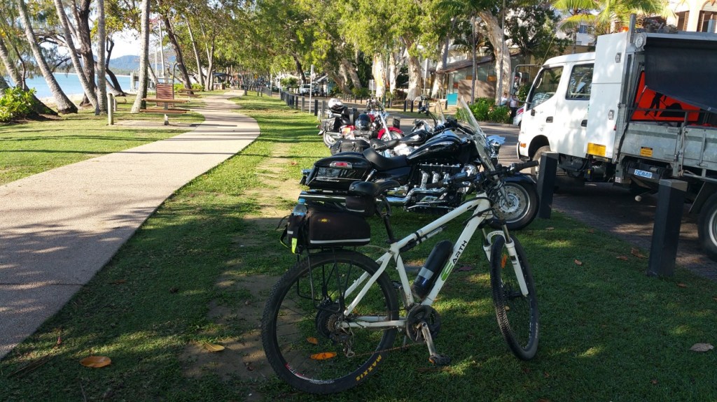 When I grow up....bikes at Palm Cove having breakfast.