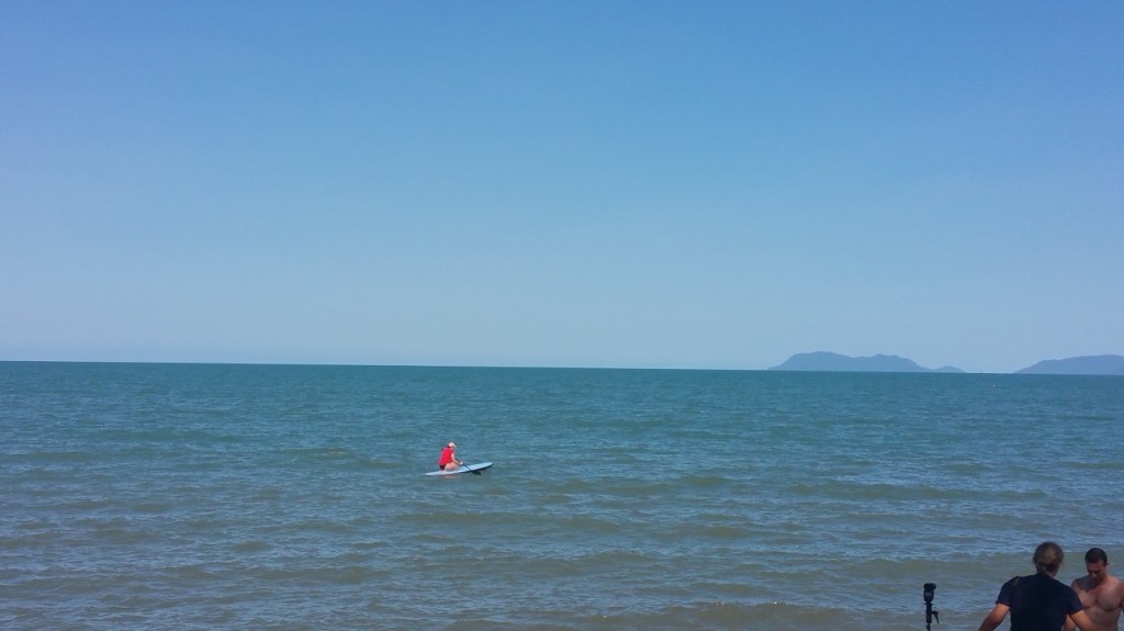 Rebecca and I had a go at stand up paddle boarding. It was difficult in the chop but we got better as we practiced.