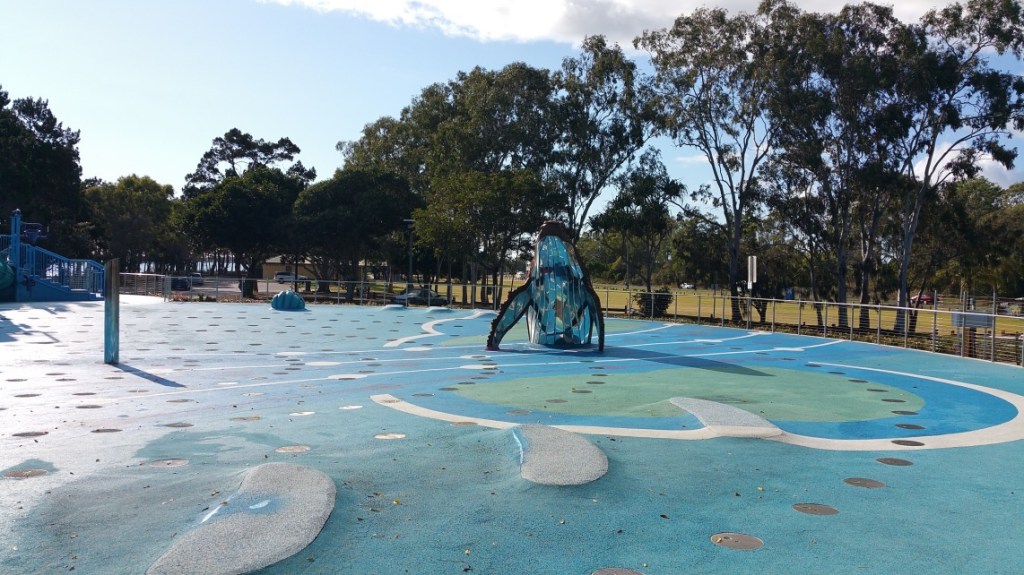 Hervay Bay coffee shop - the whales are always there....