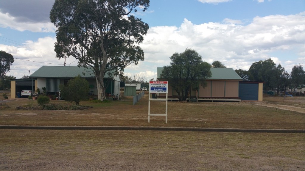 An example of the bush reality - although in reality these were expensive compared to some places. $149,000 buys you 2 X 2 bedroom houses.