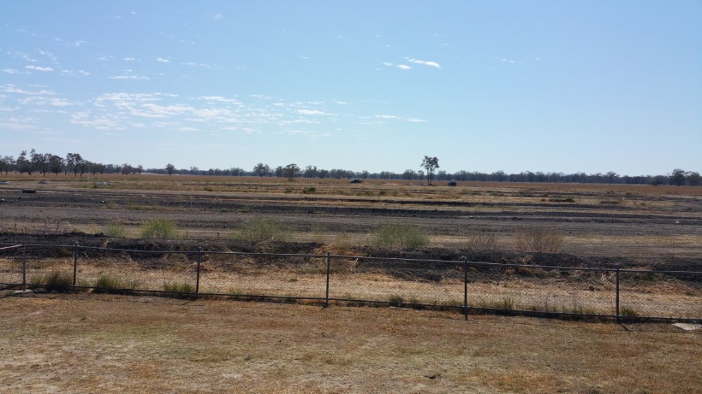 It doesn't look much, but they have watering the track for a while now.....