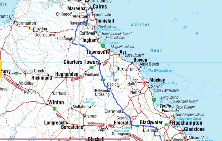 Map 1 of the return journey